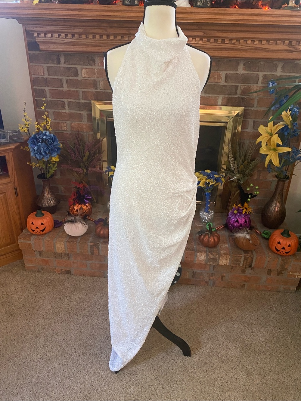 Amanda Uprichard X revolve Samba sequined gown